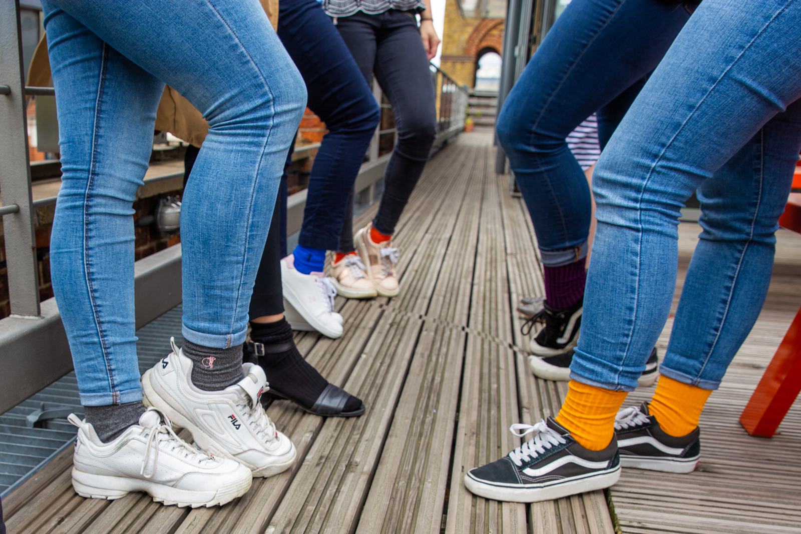 Women's feet wearing socks