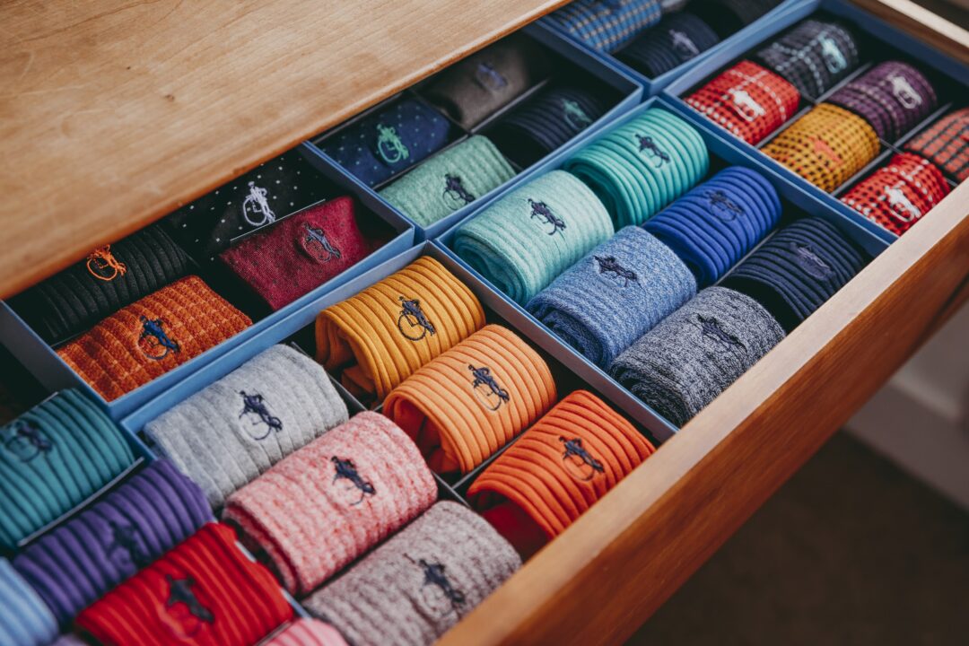 A draw full of London Sock Company socks