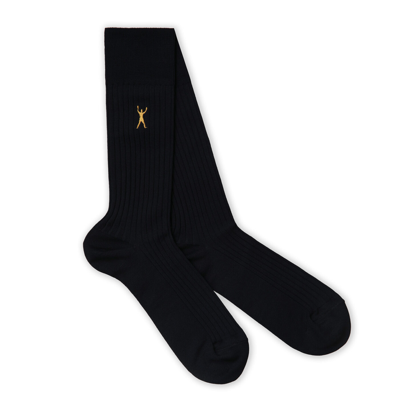 Black Muhammad Ali socks with gold logo