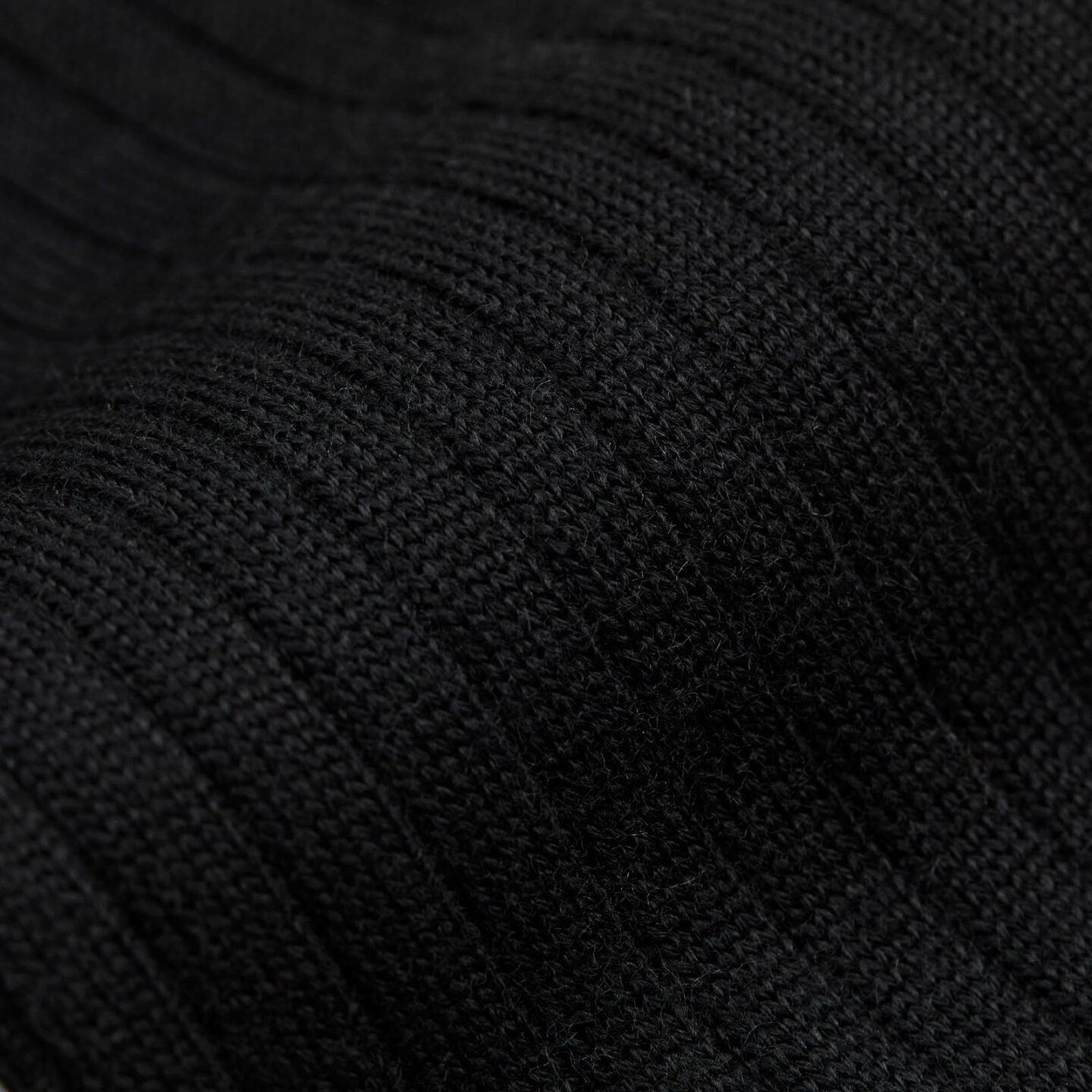 Close up of black merino wool socks